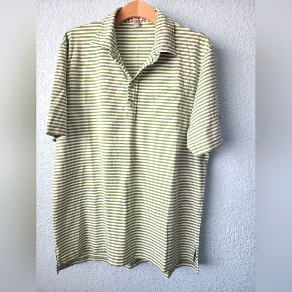 Peter Millar Golf sport polo shirt green white